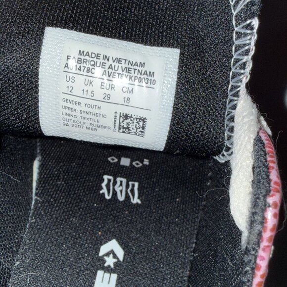 Converse All Star Chuck Taylor East Coaster Girls 12 Shoes 647732F Glitter Pink - Picture 3 of 16